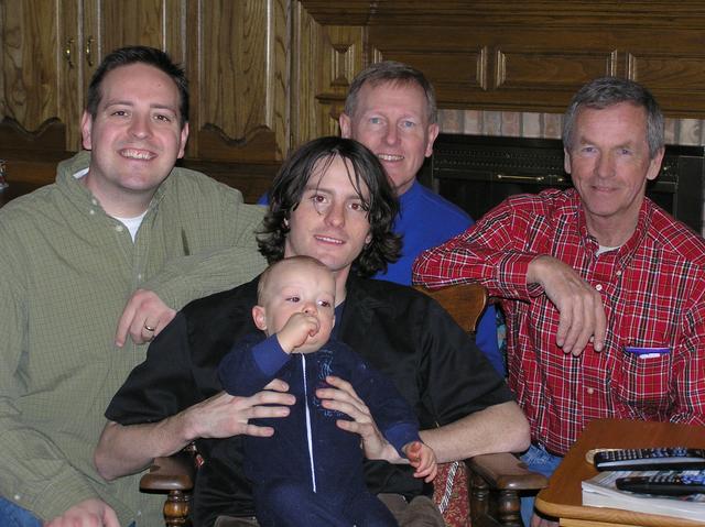 Jacob, Dad, Grandpa, Uncle Kris, and Great Uncle Maurice