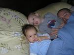 Lacy, Jacob, and Daddy Sleep In