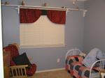 Jacob's room, showing off the valance that Kathy made for it