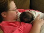 Aunt Sherrie helps Lacy get a good nap