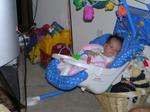 Lacy relaxes in her swing