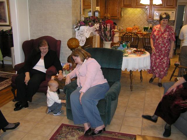Jacob meets and greets at Granny Dorothy's
