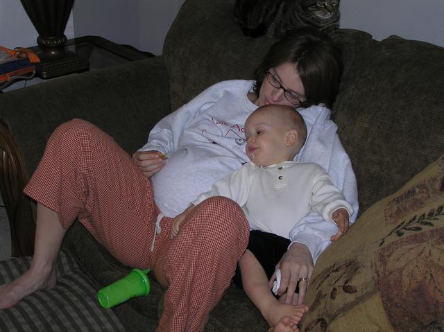 Jacob and Mommy hang out together