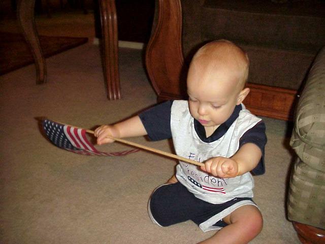 A real flag-waving American!