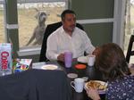 Christpin and Kathy enjoy some breakfast