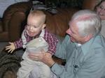 Jacob laughs it up with Grandpa